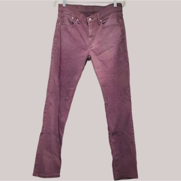 Mens Limited Edition Levi's Brushed Burgundy 511 Slim Straight Fit Stret… - Picture 4 of 14